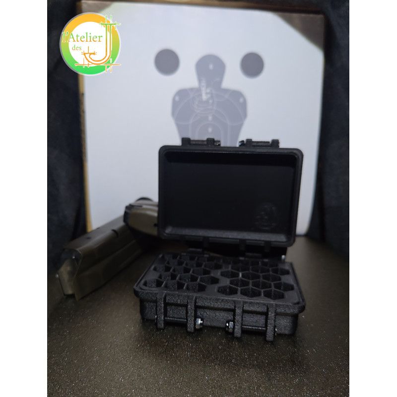 Boîte à cartouches 9mm – Rangement sécurisé pour séance de tir