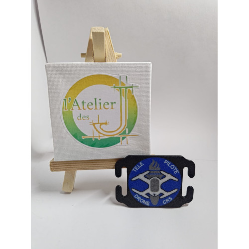 Plaque MOLLE Télé-Pilote Drone CRS- Identification Pro