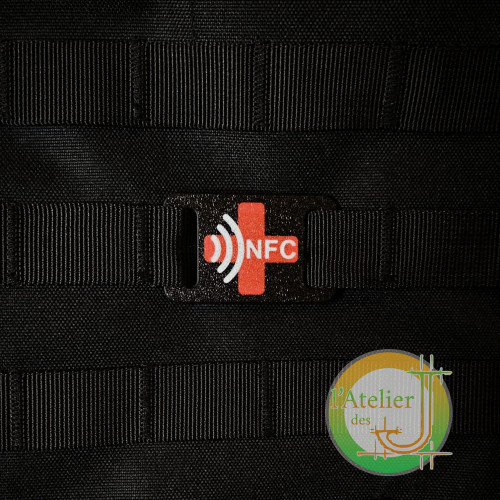 Plaque MOLLE NFC médicale – Identification sans contact