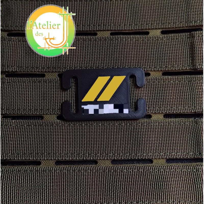 Grade Gendarme de Carrière / Gardien de la Paix – Plaque MOLLE Identification