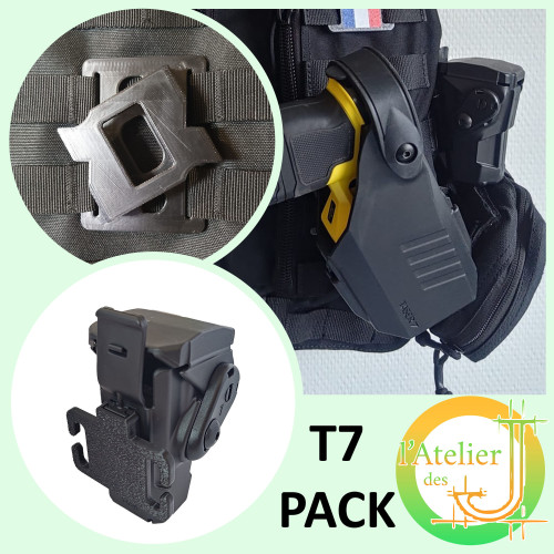Taser T7 Pack: Cartridge Holder + MOLLE Adapter Plate