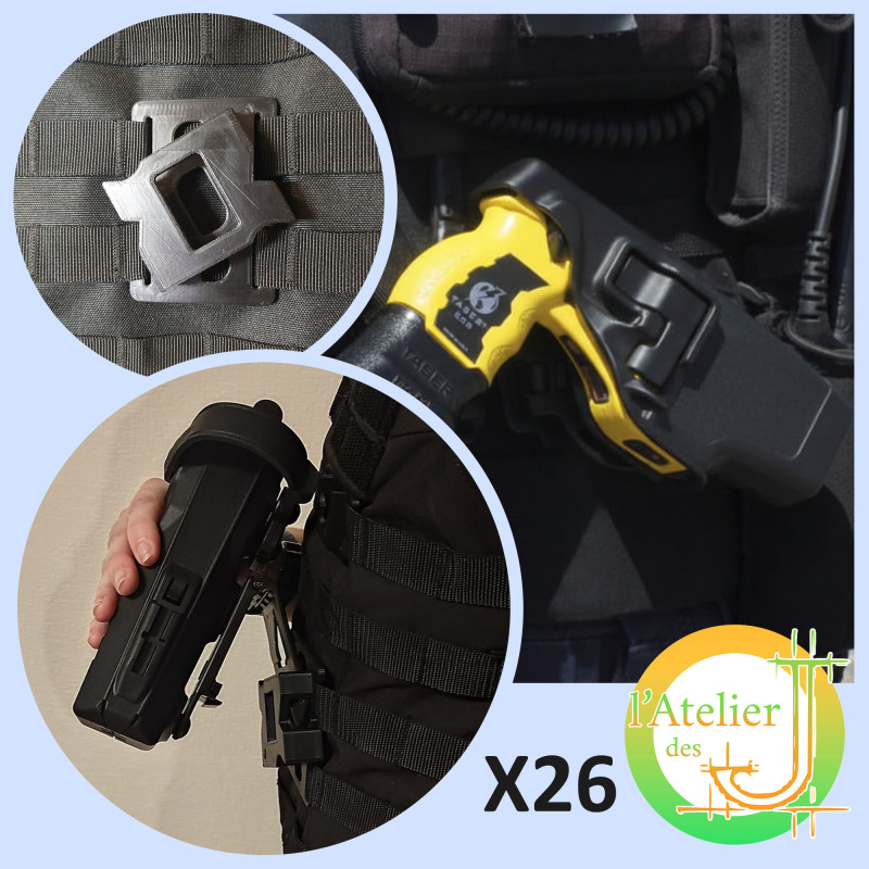 MOLLE Adapter Plate for Taser X26 Holster – Safariland Compatible
