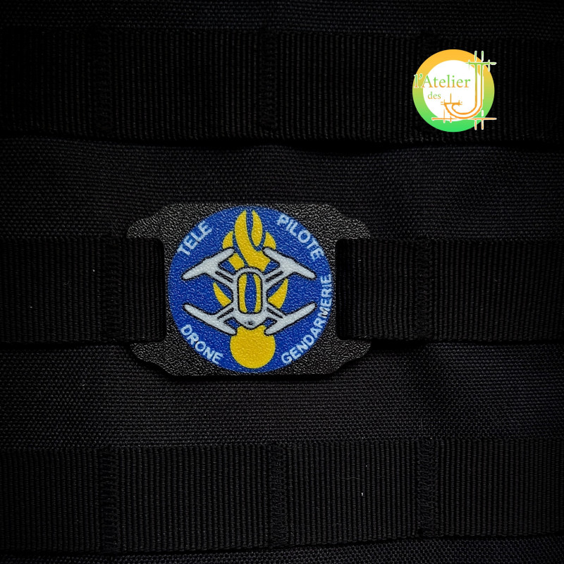 Plaque MOLLE Télé-Pilote Drone Gendarmerie | L'Atelier des J