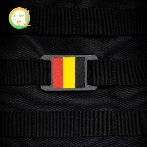 Plaque MOLLE Drapeau Belge | Identification tactique