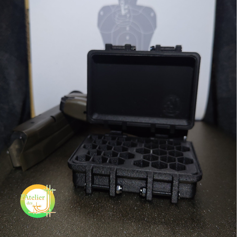 Boîte à cartouches 9mm – Rangement sécurisé pour séance de tir