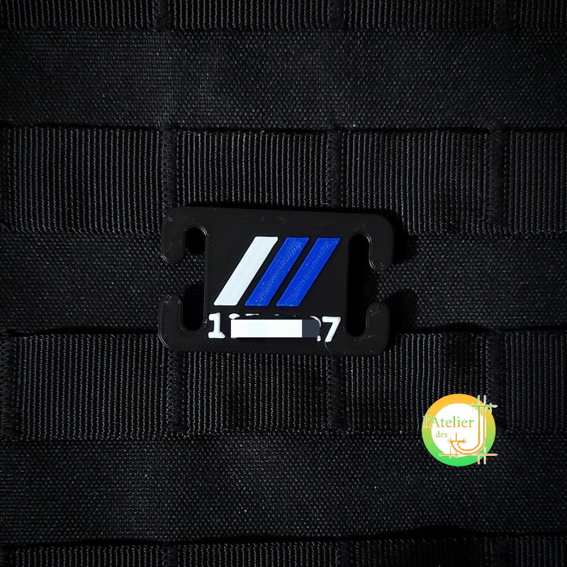 Grade Brigadier-Chef Gendarmerie - Plaque MOLLE tactique