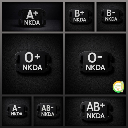 MOLLE Blood Type Plate NKDA - Quick Medical ID