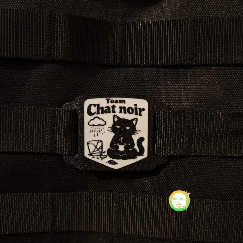 Plaque MOLLE Team Chat Noir - Patch humoristique tactique