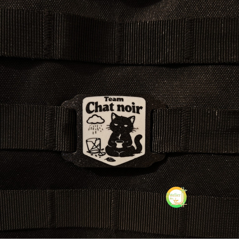 Plaque MOLLE Team Chat Noir - Patch humoristique tactique