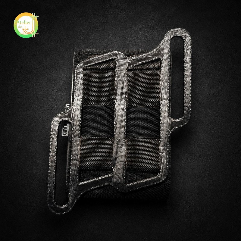Support incliné MOLLE ceinturon 55 mm - Double emplacement